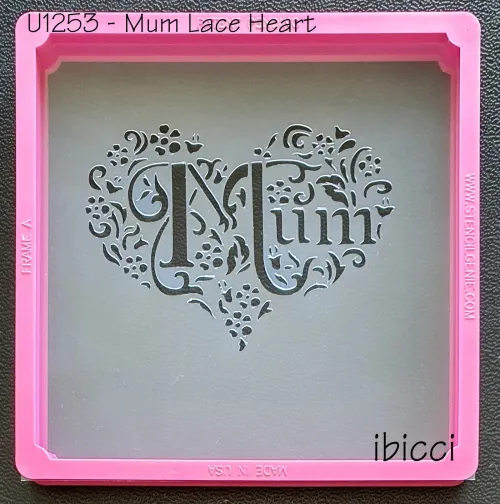 ibicci Mum lace heart stencil